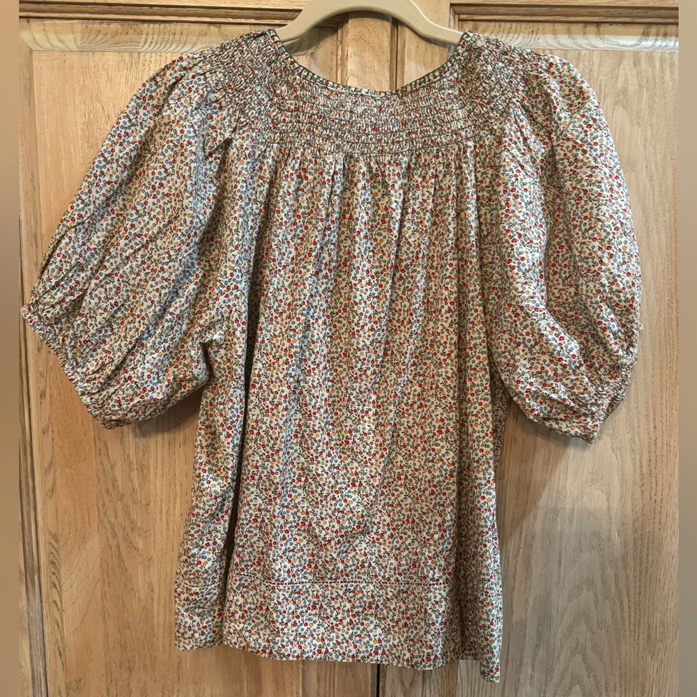 THE GREAT. The Honey Floral Cotton Blouse - Picture 6 of 6